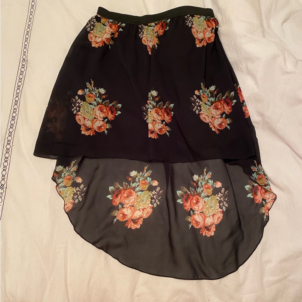 streetwear society high low skirt